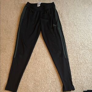 Adidas Black Track Pants with Zipper Detail